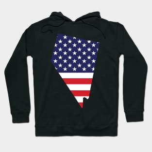 Nevada State Shape Flag Background Hoodie